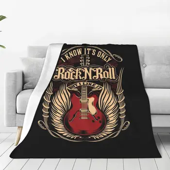 Rock and Roll din Fleece Pături Muzica Heavy Metal Pături pentru Pat aer liber Super Cald Quilt