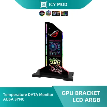 ROG VGA Suport Cu LCD ARGB Verticale GPU Suport 2.4 Inch Ecran LED Temperatura de DATE Monitor AUSA SINCRONIZARE Suport GPU AIDA64 0