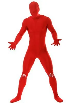 Roșu Fullbody Spandex Zentai Suit Catsuit