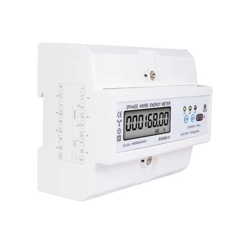 RS485 Șină Din Electric trifazat Contor de Energie Consum de Energie kWh Tensiune de Curent Wattmeter Monitor Modbus RTU 380V 400V 5