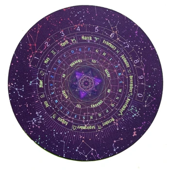 Runda Pendul Divinație Tampon De Cauciuc Card Pad Rune Masă De Altar Mat Constelație Magica Joc De Bord Tampon De Cauciuc