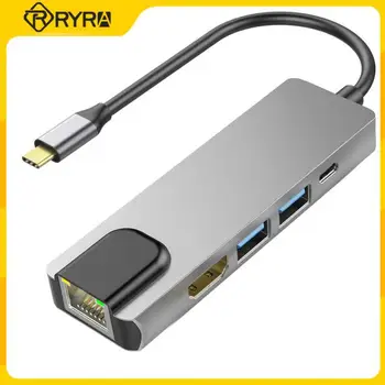 RYRA Adaptor 8 In 1, HDMI, SD/TF Card Reader Laptop Periferice USB de Tip C Docking Station C Hub USB 3.0 Pentru Macbook