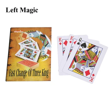Schimbare Rapidă De Trei Regele Trucuri Magice Card Aproape Up Magic Recuzita Trei K Schimba Scena Street Magic Accesoriu Gimmick