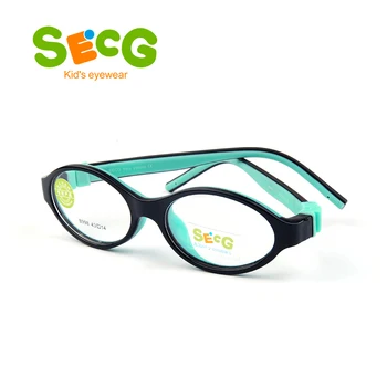 SECG Rotund Copii Drăguț Cadru Ochelari Optice Miopie Moale, Flexibil Detasabil Transparent pentru Copii Ochelari Ochelari de Silicon