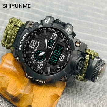 SHIYUNME Brand Barbati Ceasuri Sport de Moda busola cu LED-uri Impermeabil Ceas Digital Om Militare Încheietura Ceas Relogio Masculino Ceas 0