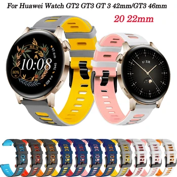 Silicon 20 de 22mm Smart Watch Band Bratara Pentru Ceas Huawei GT3 GT 3 42 46 mm Curea de mână GT 2 GT2 Pro Watchband Bratara Correa 0