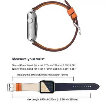 Singur tur pentru Apple watch band 44mm cu diametrul de 40mm, 45mm 41mm 42mm 38mm 44 45 mm bratara din Piele iWatch serie 3 4 5 se 6 7 curea 3