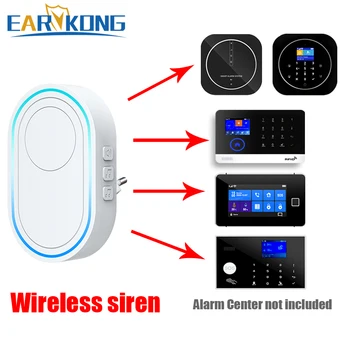 Sirena Wireless 433MHz Compatibil Cu WiFi, Sistem de Alarma GSM Sprijinul UE NE-a UNIT Plug Wireless Soneria de Alarmă Volum Reglabil