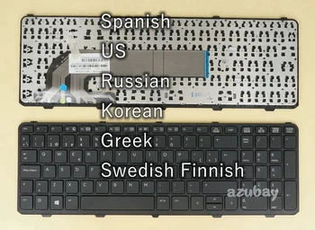 Spaniolă NE rusă, coreeană greacă suedeză, finlandeză Tastatura pentru HP Probook 450 G0 G1 G2, 455 G1 G2, 470 G0 G1 G2, NSK-CQCSC, Negru