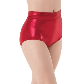 Speerise Femei Mijlocul Talie Metalice Pantaloni Scurți Pentru Adulți Spectacol De Balet Și Dans Funduri De Bază Scurți De Fitness Chiloți Fete 0