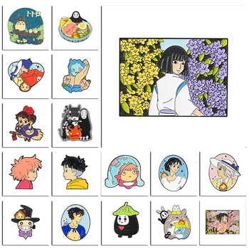 Spirited Away Hatake Kakashi Email Ace Sosuke Ashitaka San Ponyo Broșe Rever Insigne Desene Animate Bijuterii Cadouri Pentru Fanii Prieten