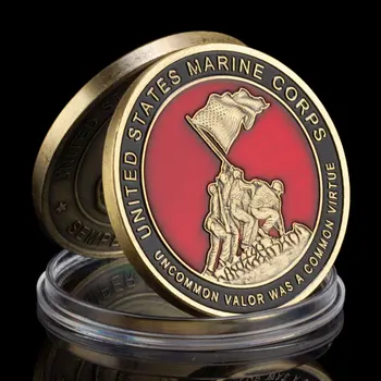 Statele UNITE ale americii Marine Corps Semper Fidelis Monedă Comemorativă deosebita Valoare a Fost O Comună de Suveniruri Monede Placate cu Aur-Moneda
