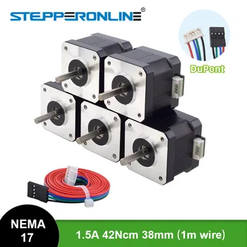 STEPPERONLINE Nema 17 Motor pas cu pas 38mm 42 Motor 42Ncm 1.5 a Nema17 pas cu pas 4-plumb pentru CNC 3D Printer XYZ