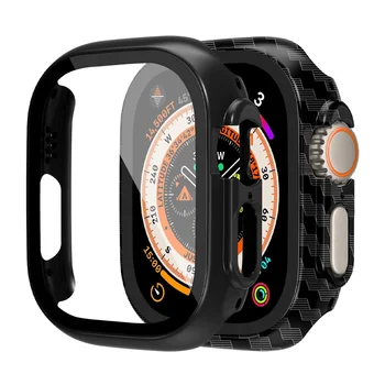 Sticla+Capac Pentru Apple Watch caz 49mm Accesorii de Toate-în Jurul valorii de PC Screen Protector Bara Temperat acoperi Apple watch Ultra caz