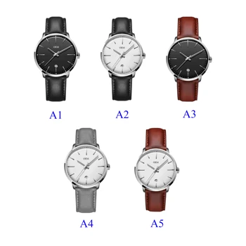 Sticlă convexă Bărbați ceasuri de Mînă Data Pe Cadran Personaliza Logo-ul Dvs. de Marcă de Apă Rezistent la apă până la 3atm Om de Calitate Cuarț Ceasuri 1