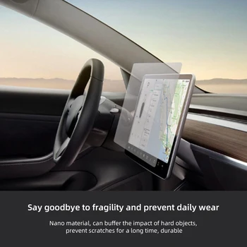 Tablou de bord cu Touchscreen, Folie de Protectie High Definition Anti Amprente Temperat Pahar Ecran Protector pentru Tesla Model 3/Y