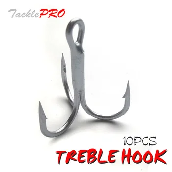 TacklePro 10buc Înalte Cârlig 1#-12# Otel Carbon Black & Silver Cârlig de Pește de Înaltă Rezistență Cârlige pentru nada de Pescuit Momeli