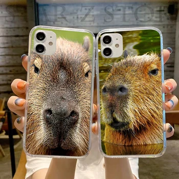 Telefon Caz pentru IPhone 14 Pro Max 11 12 13 X XR XS 6 6S 7 8 Animale Capybara Bine am Trage Moale Transparent TPU Coque Funda Acoperi
