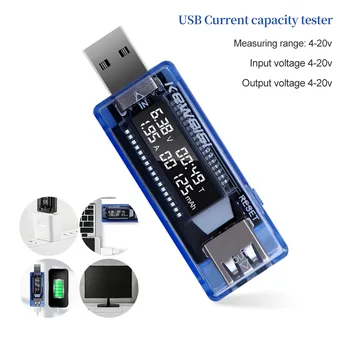 Tester USB DC Voltmetru Digital Amperimetro Curent Tensiune Volt Metru Ampermetru Complex Metru de Putere QC2.0 3.0 3-20V Voltmetru