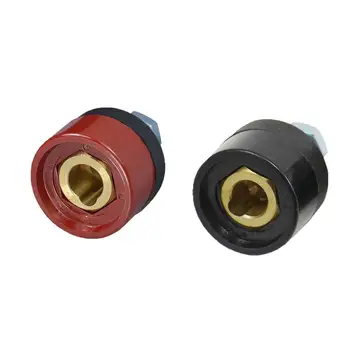 TIG Cablu Soclu Panou Dinse Montaj Rapid Roșu și Negru DKZ10-25 2 buc