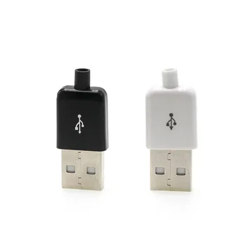 Tip USB Conector 4Pin Connector de sex Masculin Port Jack Coada Sockect Plug Electric Terminale Diy 10buc/lot 1