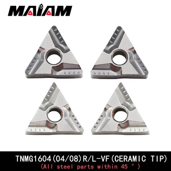 TNMG160404 TNMG160408 triunghiular cioplire Ceramice introduce prelucrare dur TNMG1604 pentru măcinare din oțel Inoxidabil,aluminiu 0