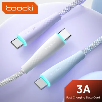 Toocki USB de Tip C Cablu Pentru Realme Huawei Honor 3A Încărcare Rapidă Încărcător USB C Cablu Pentru Samsung S22 Poco Oneplus Date Cablu de 3M