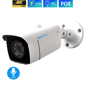 TOPROHOMIE H. 265 4K Security Camera IP POE de Exterior rezistent la apa Înregistrare Audio Camera IP pentru Supraveghere Video CCTV Sistem NVR