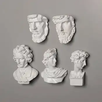 Transport gratuit 3D Rășină Magneți de Frigider Portretul de Creație Sculptura Arta lui Beethoven Magnet de Frigider Autocolant Decor Acasă