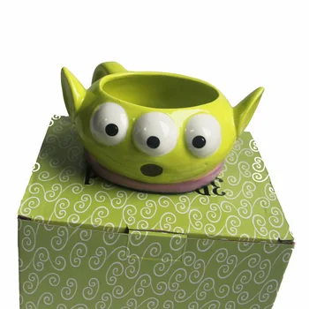 Trei-ochi de Monstru de Desene animate Cana Ceramica Drăguț cu Trei ochi Băiat Apă Lapte Ceașcă de Cafea Creative Toy Story Drinkware