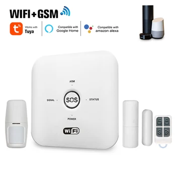 Tuya WIFI Inteligent GSM Acasă de Securitate Sistem de Alarma SENZOR de la Distanță Controlate 100-240V Sistemul de Alarmă Funcționează Cu Alexa Google Asistent