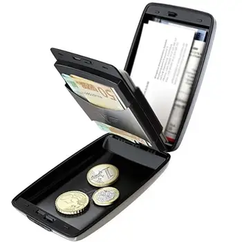Unisex Multifunctionala Wallet Anti-RFID Aliaj Metalic Pungă de Credit Titularul Cardcase Pachet Bani Clip Bărbați Femei Fata de Moneda Portofel 0