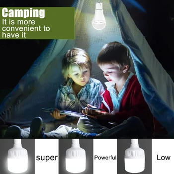 USB Reîncărcabilă LED Lumini de Urgență Mobile în aer liber Bec Cort Baterie Lampă GRĂTAR Camping cupla Lumina de Noapte pentru Grădină cu Patio 4