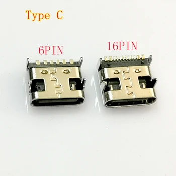 USB3.1 6pini/16pin de Tip C DIP 3A 5A Curent Mare Micro USB Conectori de sex Feminin Port Jack Coada Priza Electrică Terminale