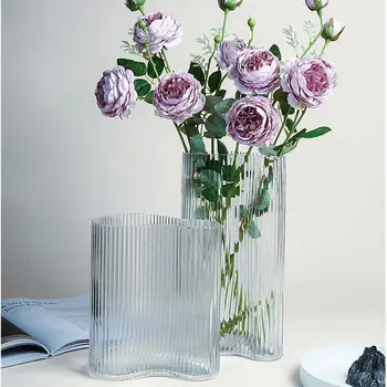 Vaza de sticla de flori uscate vaza de flori de apă cultura hidroponică Nordic minimalist living masă decor acasă vaze pentru flori 1