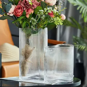 Vaza de sticla de flori uscate vaza de flori de apă cultura hidroponică Nordic minimalist living masă decor acasă vaze pentru flori 5