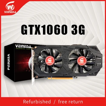 VEINEDA GTX 1060 3GB GPU 8008MHZ GDDR5 192Bit placa Video De la nVIDIA Gefore Jocuri gtx1060 3gb Renovat carduri