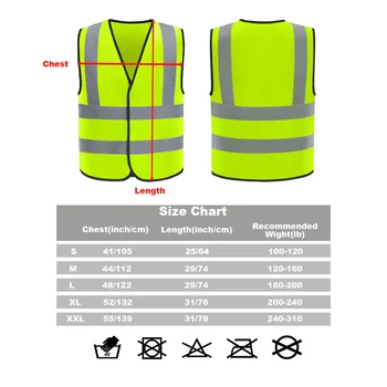 Vestă de siguranță Separatiste Fluorescent Reflectorizante Mare Vizibilitate fără Mâneci Adulți Neon haine de Lucru Traficul de Construcție și Voluntariat 1