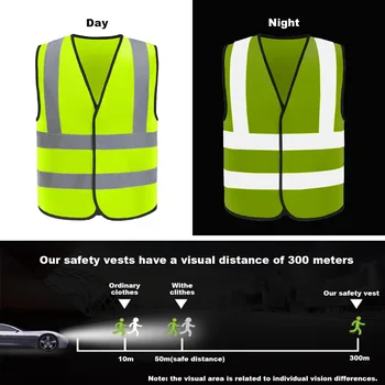 Vestă de siguranță Separatiste Fluorescent Reflectorizante Mare Vizibilitate fără Mâneci Adulți Neon haine de Lucru Traficul de Construcție și Voluntariat 4