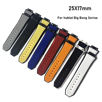 Watchband pentru HUBLOT BIG BANG Silicon 25*17mm Impermeabil Bărbați Ceas Curea Lanț de Ceas Accesorii de Cauciuc Brățară brățară 0
