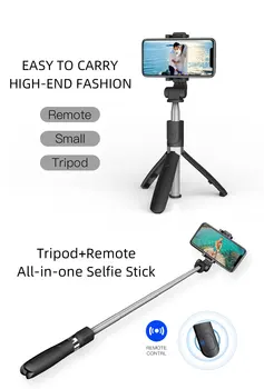 Wireless Mini Selfie Stick Trepied Pliabil Suport De Telefon Mobil Cu Camera În Mână Control De La Distanță A Declanșatorului Pentru Camere De Actiune Gopro