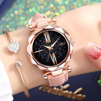 WOKAI la Modă casual femei ceas ceasuri cer stele ceasuri de studenți de sex feminin tendință curea ceasuri Curea de ceas personalizate