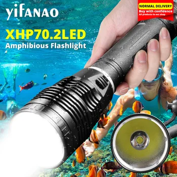 XHP70.2 LED-uri de Scufundări Lanterna Strălucitoare Scufundări 300M sub apă Lumina XHP50.2 Scuba Lanterna rezistent la apa IPX8 Lanternas Proiector