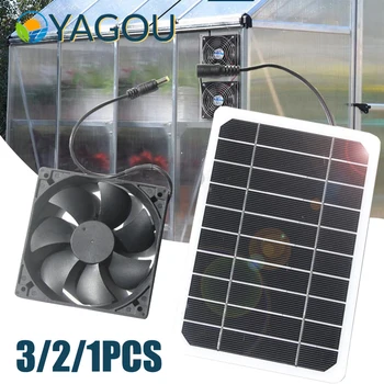 YAGOU Panou Solar Fan Set 3/2/1BUC 5V 6W Mini Celule Solare DIY Placa de Vară în aer liber cu efect de Seră Câine animal de Companie Acasă Echipamente de Ventilatie