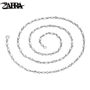ZABRA Retro Argint Pur 3mm Grosime Cross Link-ul Lanț S925 Colier Lanț Pulover Sterling 925 De Bijuterii de Argint 1