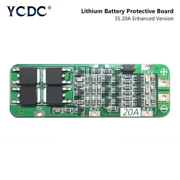 Îmbunătățită 3S 20A 3S-20A 12.6 v 18650 Litiu Li-ion, Lipo Baterie Bms Protecție Pcb Bord de Încărcare de Protecție Module