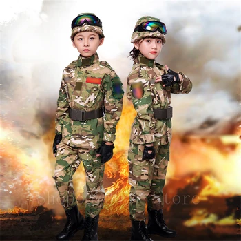 În aer liber, Militari ai Armatei Unifroms Copii Camuflaj Tactice de Luptă CP Costum Copii Securitate Airsoft Militar de Formare Îmbrăcăminte Set